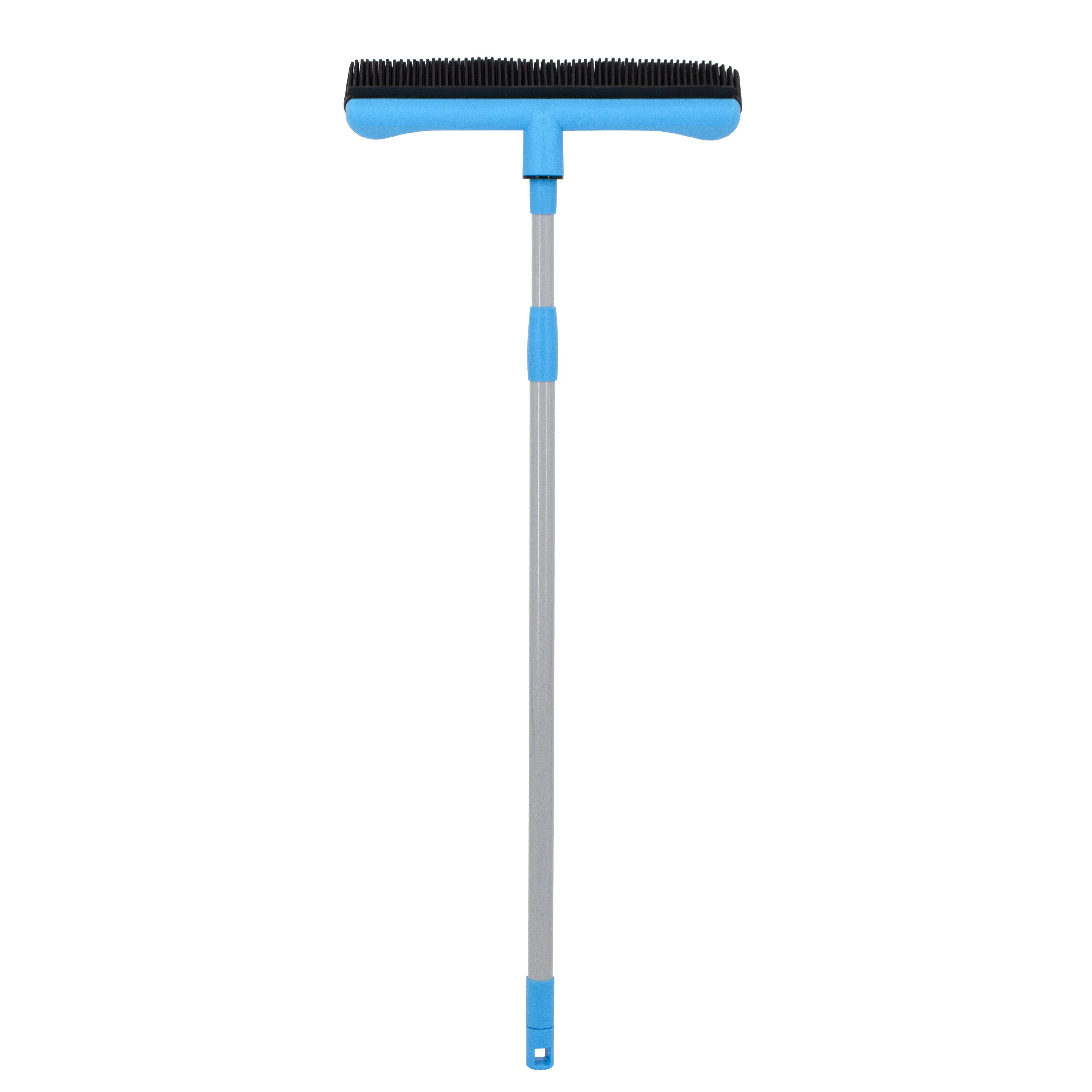Long Handle Carpet Rake Floor Brush Pet Hair Squeegee Broom