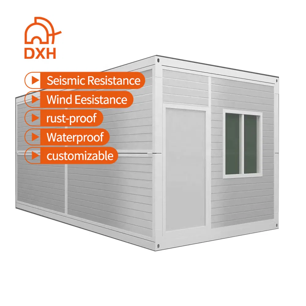 Dxh Windproof 20FT Foldable Folding Prefabricated Portable Bedroom Fold out Modern Camp Prefab Home Container House for Camping