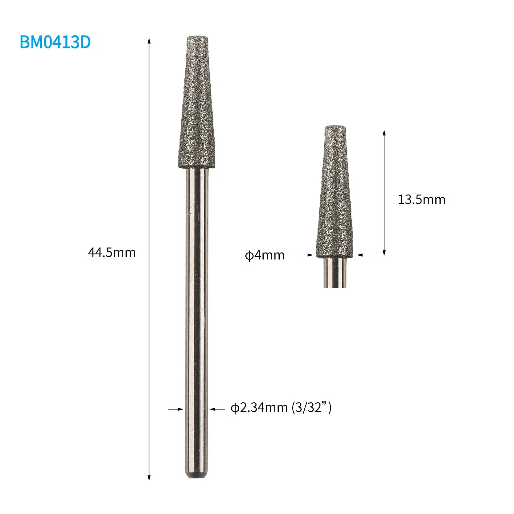 Taper Cylinder Diamond Burr Manicure Pedicure Nail Drill Bit