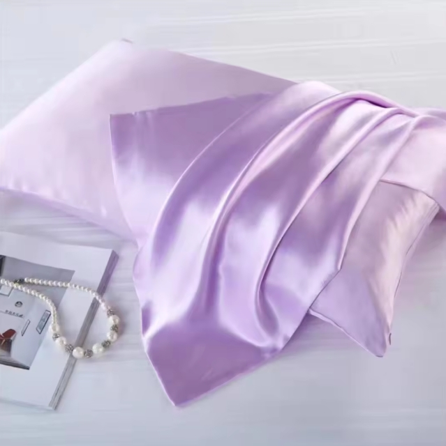 Luxury White Mulberry Silk Pillowcase Super Soft Organic 100% Real Custom Solid Floral Pattern Hypoallergenic Home