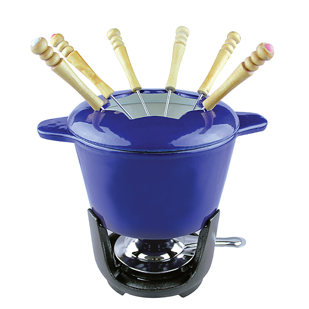 Чугунный эмалированный набор для фондю