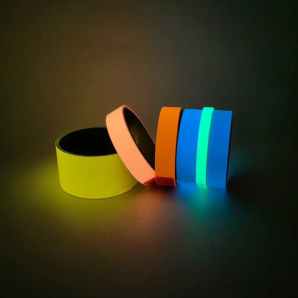 Green Glow in The Dark PVC Pet Printable Film Sheet Tape Sticker Roll Marker Stripe Sheeting Strip for Indoor