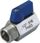 Pn63 Stainless Steel Mini Ball Valve with M/F Thread
