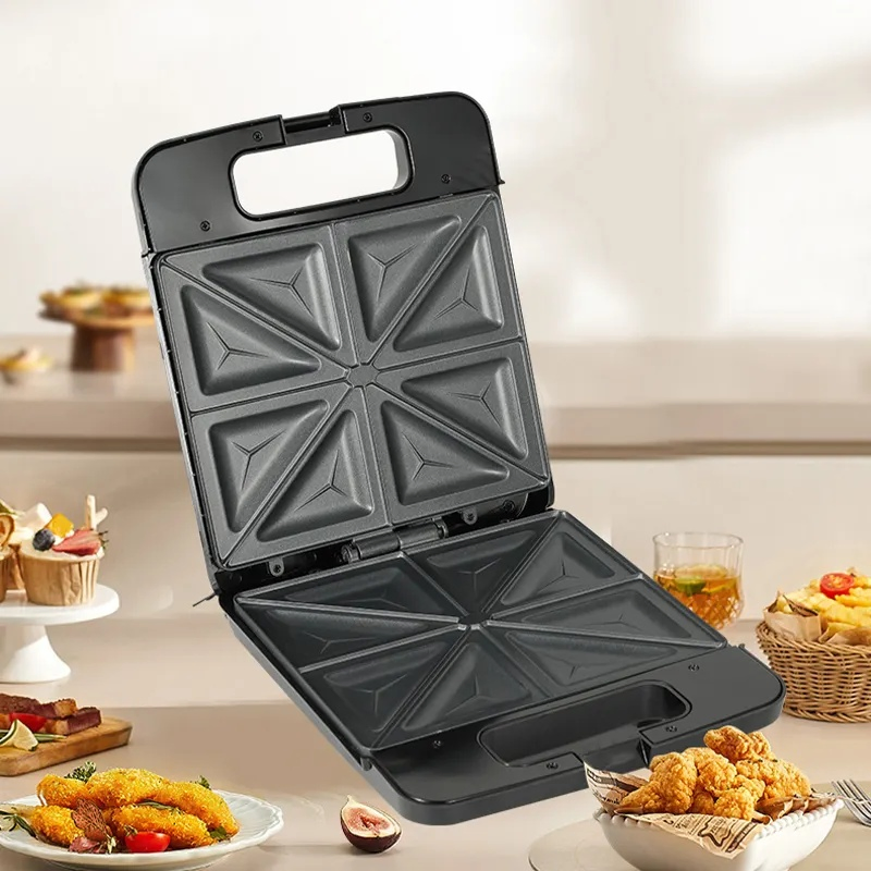 Commercial Electric 8 Slices Non-Stick Waffle Bread Toaster Automatic Breakfast Sandwich Maker