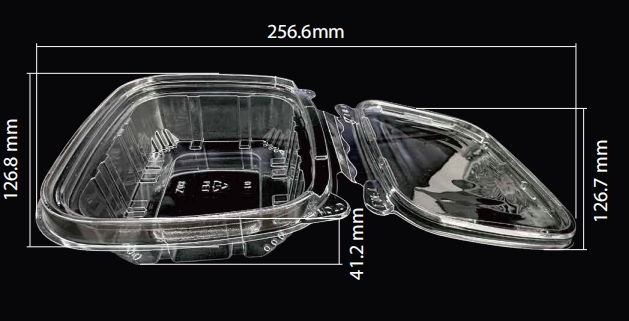 Premium Pet Clear Tamper Evident Hinged Lid Storage Container