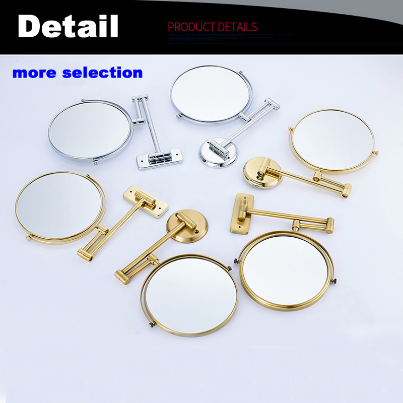 Wall Mounted Magnifying Makeup Mirror Black