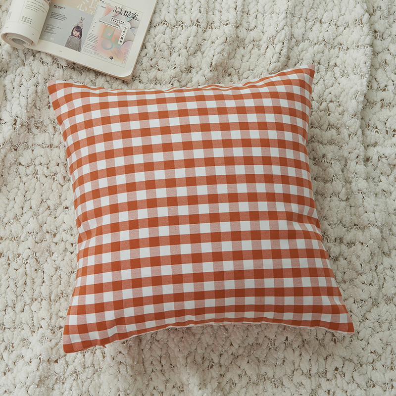 Modern Plaid Pillowcase Pillow Waist Pillowcase Without Core Pigment Plaid Pillowcase