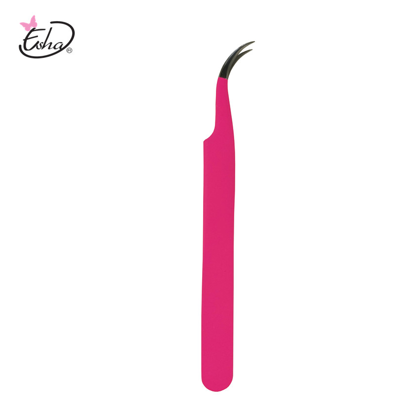 OEM Custom Thick Stainless Steel Eyelash Eyebrow Tweezers Pointed Precision Electronic Grafting Tweezers