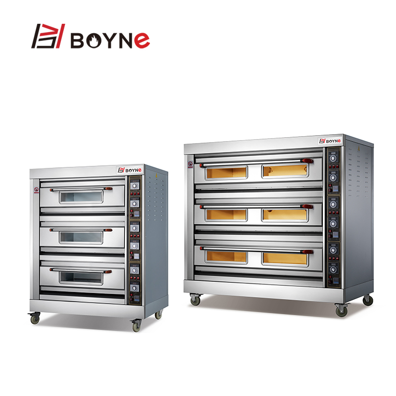 Electric 3 Layer 6 Tray Deck Oven for Baking Shop