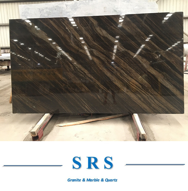 Natural Polished Quicksand Brown Marble Slab for Coutertop Wall Floor Decoration