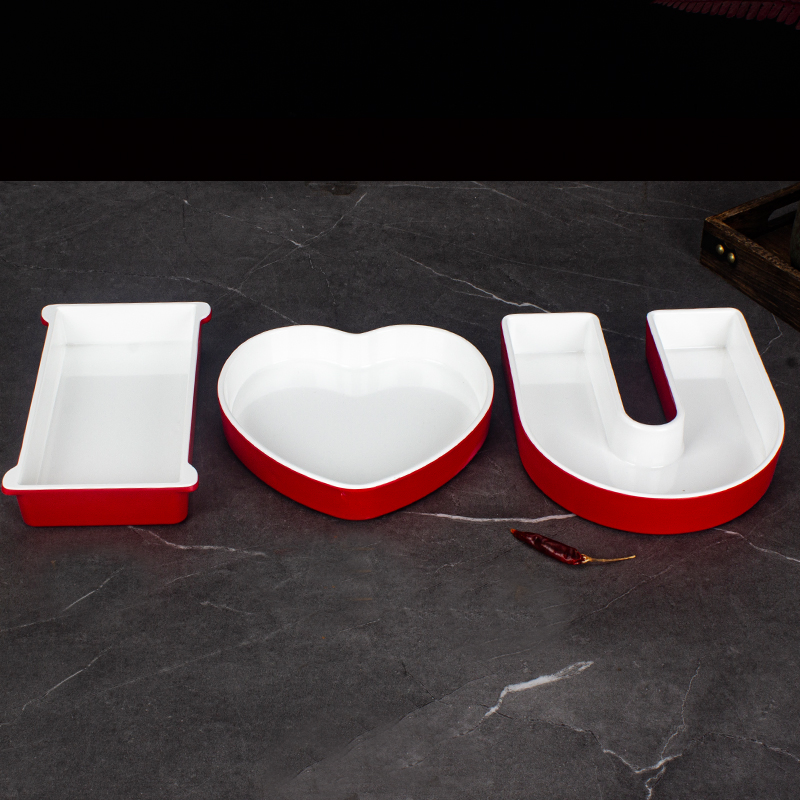 Love Letter Plate Creative Cutlery Melamine Wedding Plates Love Restaurant Tableware