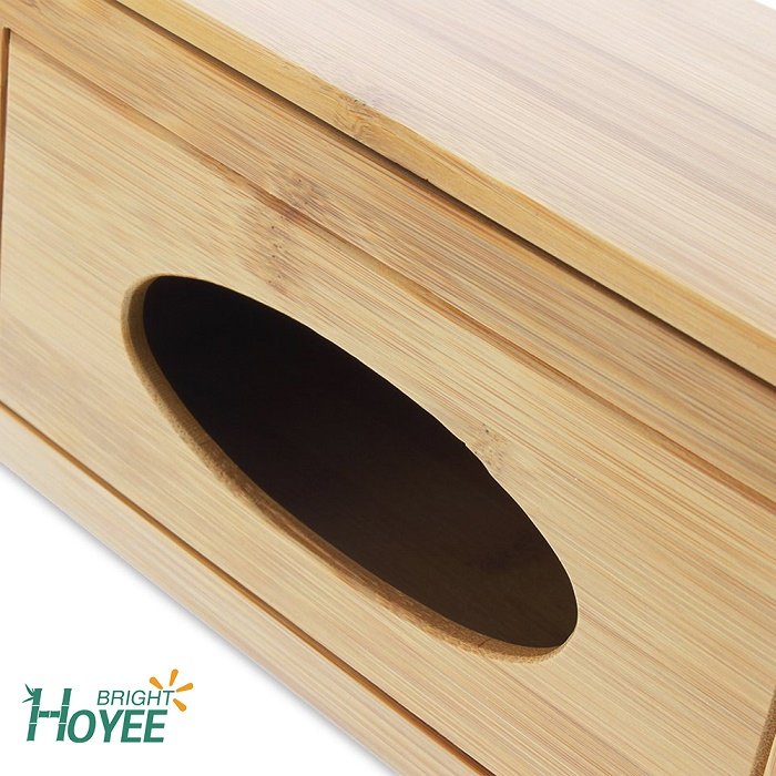 Environmental Wholesale Good Quality Custom Facial Holder Bamboo Tissue Box with Cover