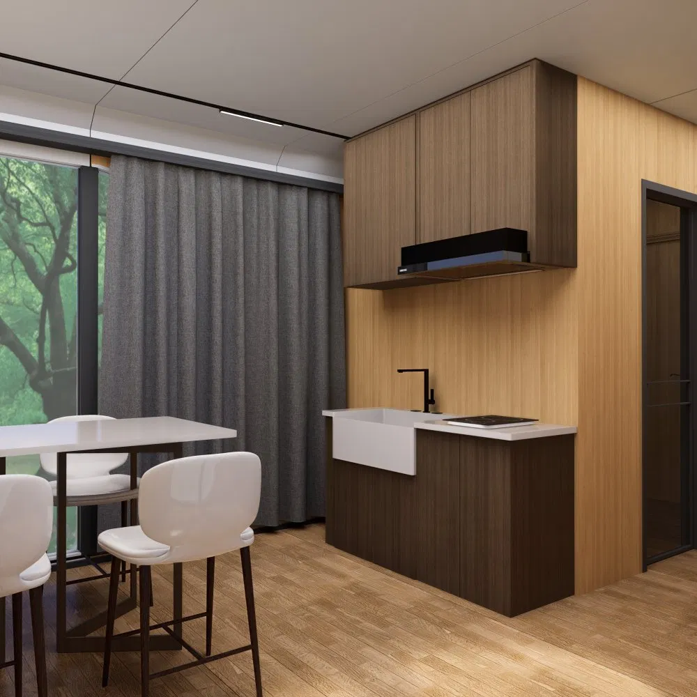 Modern Camping Modular Prefabricated Cabin for Vacation Rental with Steel Frame and Aluminum Protection