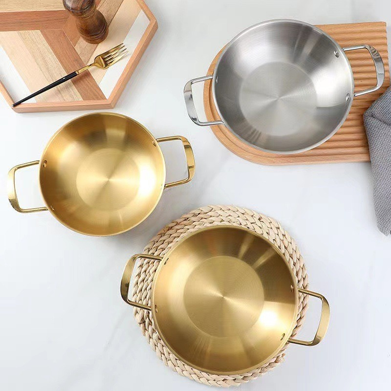 Stainless Steel Golden Ramen Pot Crayfish Seafood Kitchen Cookware