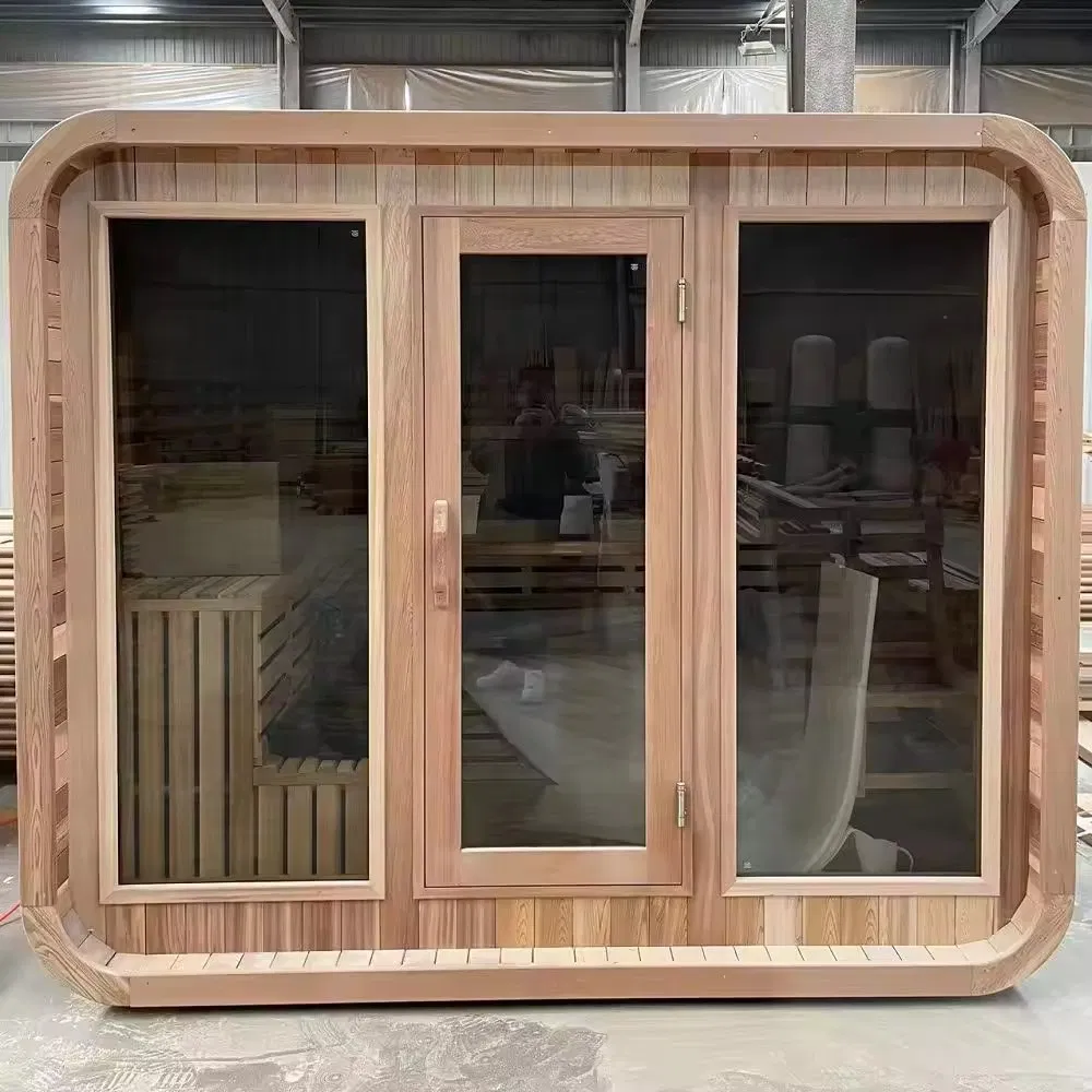 Modern Design Wooden Outdoor Sauna Red Cedar Traditional Steam Sauna Room