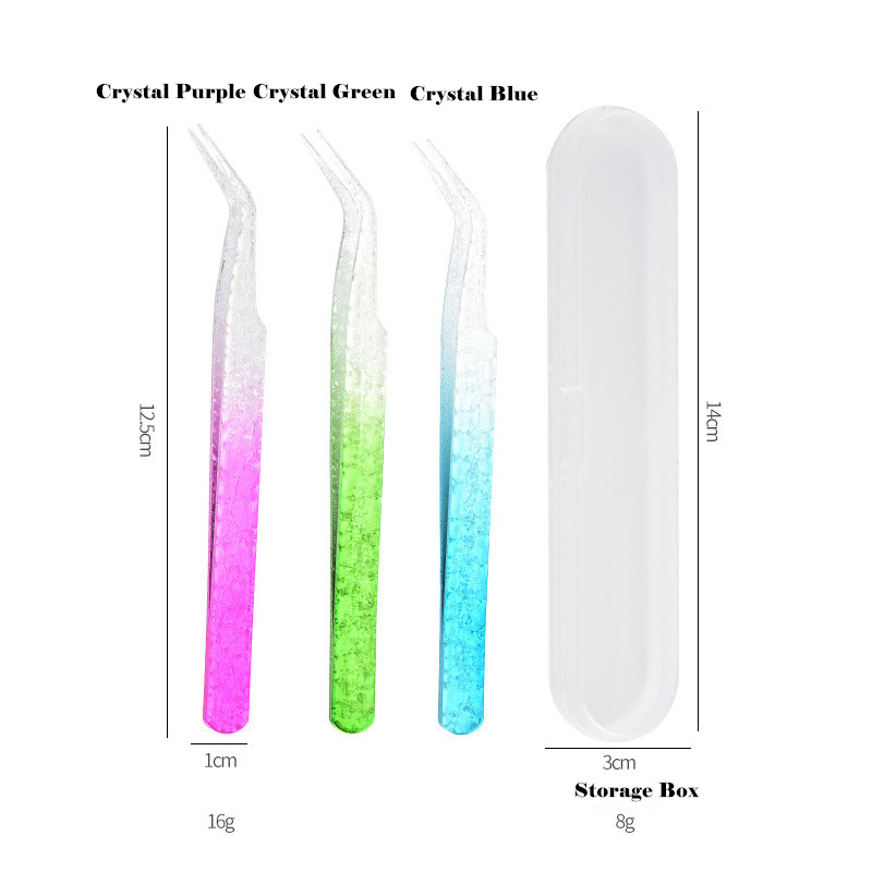 Salon Grade High-Precision Multi-Purpose Curved False Eyelash Jewelry Making Nail Art Tweezers