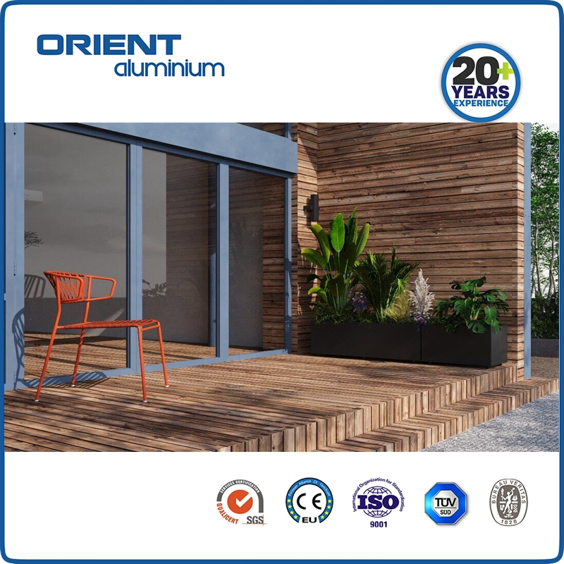 Easy DIY Powder Coated Grey Color Outdoor Aluminium Planters Design