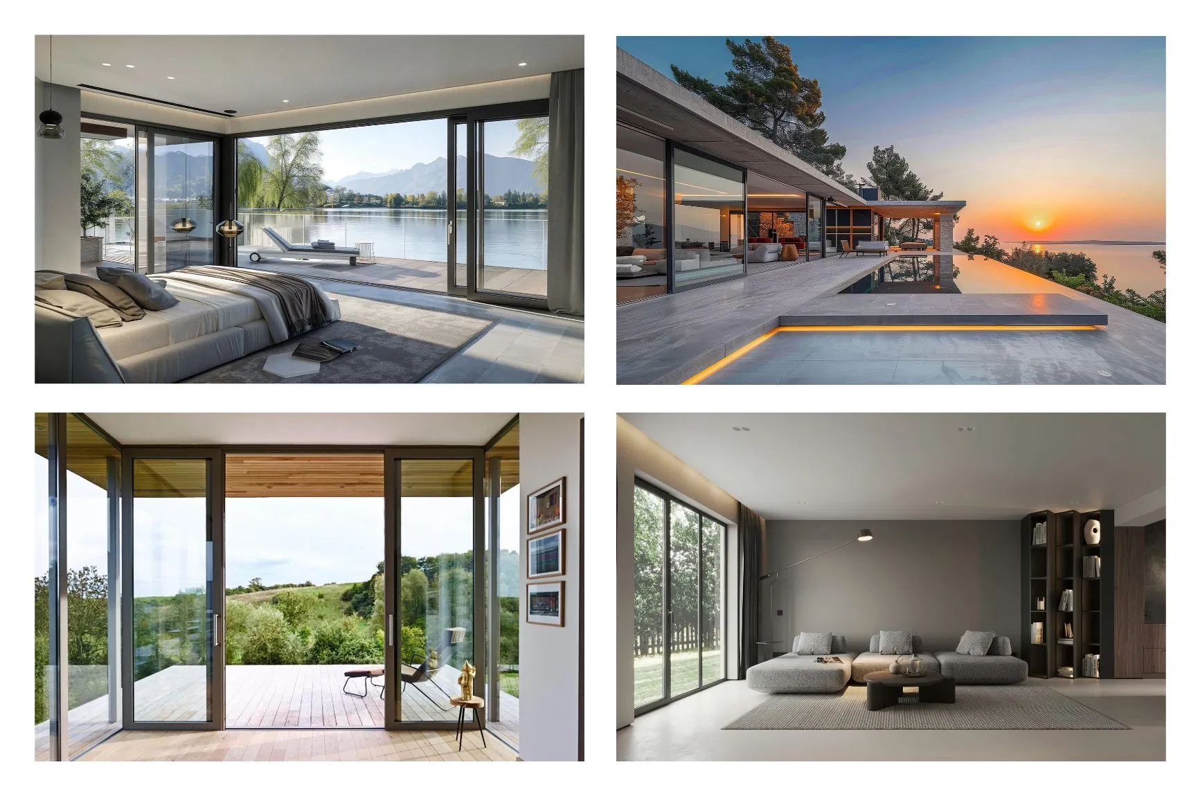 Precise Quiet Operation Sealed China Factory Direct Aluminum Sliding Door for Bedroom