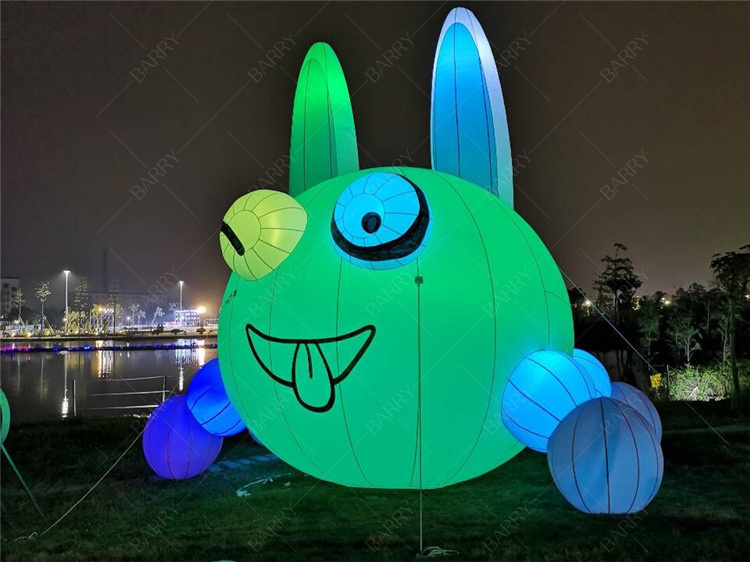 Barry Manufacturer Advertising Giant Inflatable Cartoon Rabbit with LED Light