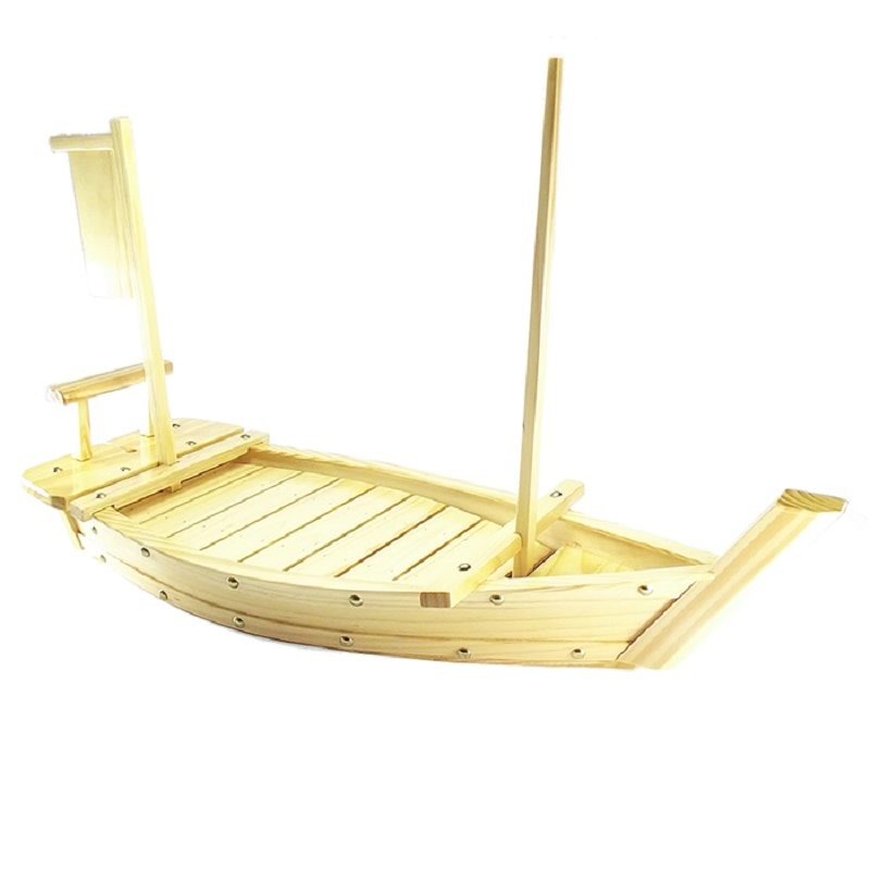Japanese Style Wooden Sushi Boat Child Toy Sushi Decoration Dinner Set Wooden Product for Sale