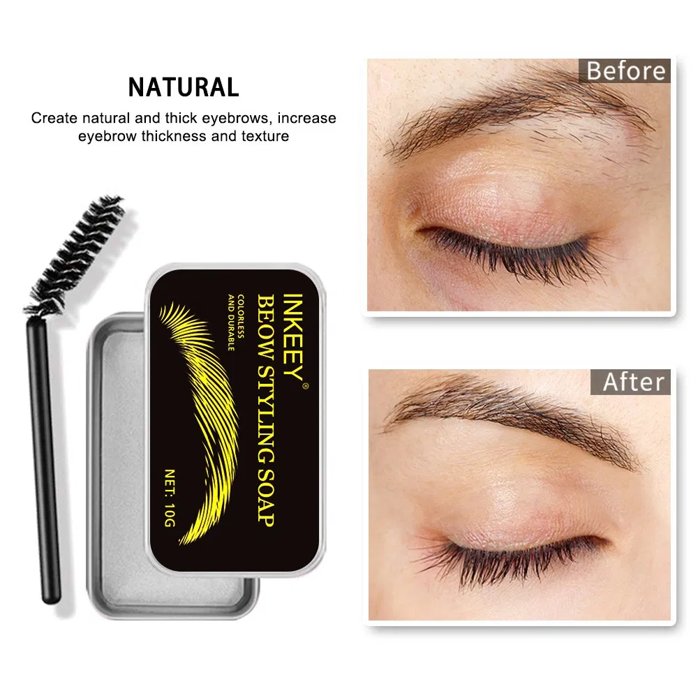 OEM Private Label Natural Eyebrow Styling Gel Long Lasting Waterproof Eyebrow Soap with Brush