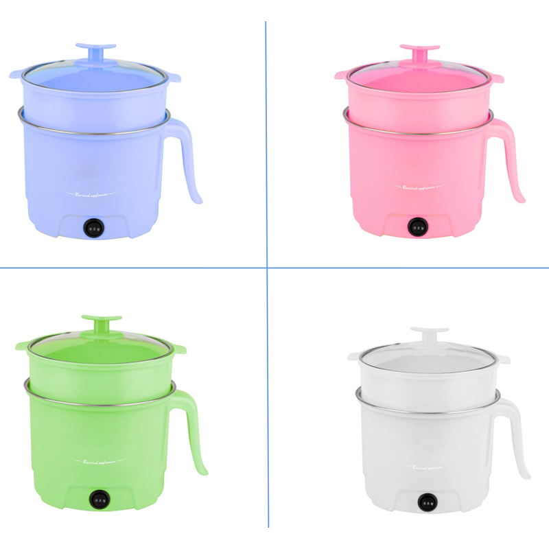 Custom Logo Portable Mini Electric Cooker Non-Stick Hot Pot with Food Steamer for Household