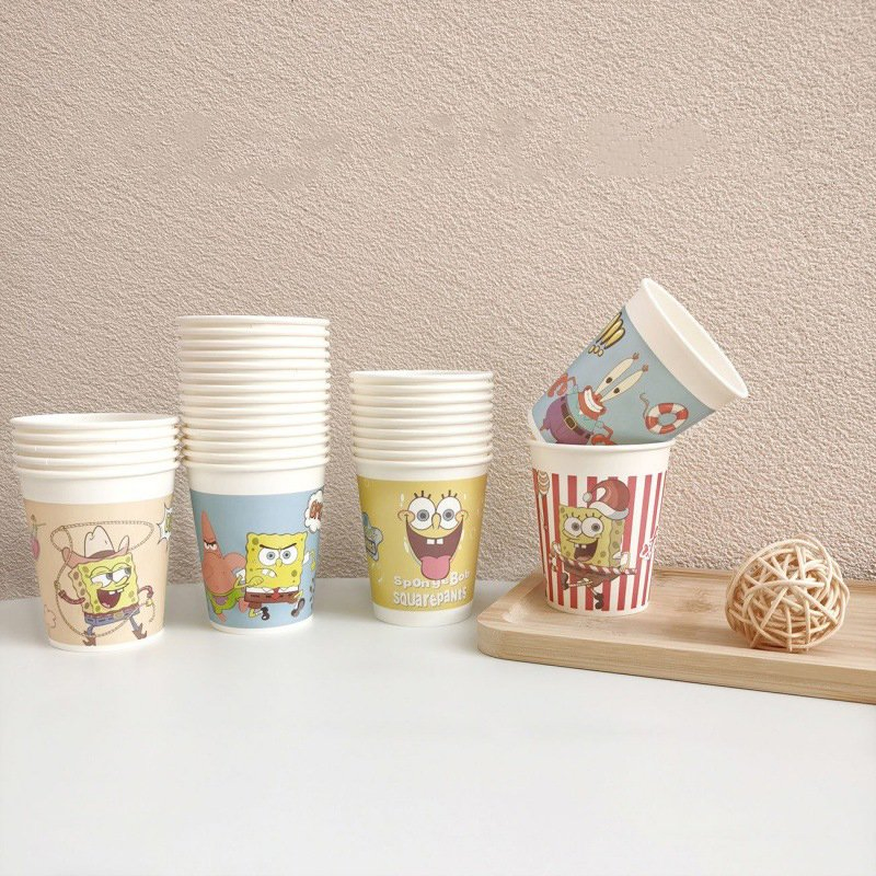 Takeaway Easy to Take Single Wall Coffee Paper Drink Cup with Lid