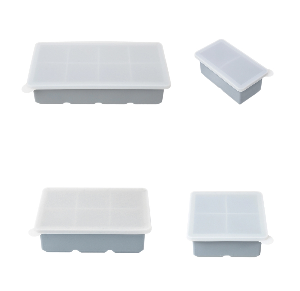 Большая силиконовая форма для льда с крышкой