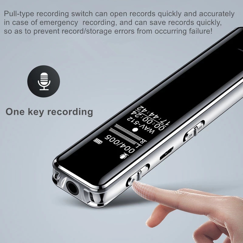 Jnn (Q22) Professional HD Mini Digital Voice Recorder Portable Long Distance Audio Sound Recording MP3