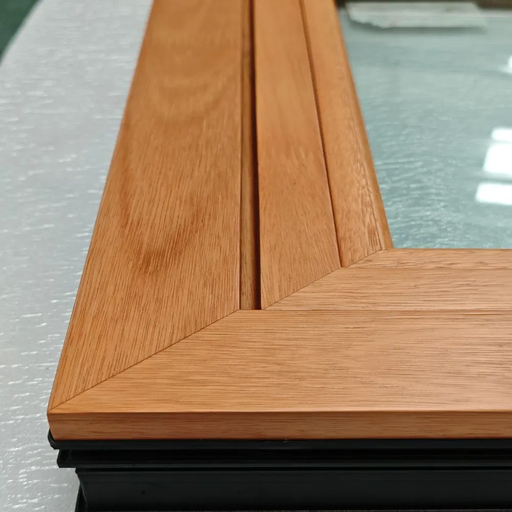 Broken Bridge Aluminum Wood Casement Window Wooden Window for Project