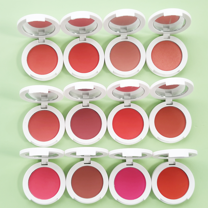 Private Label Makeup Face Pressed Powder Face Blusher Matte Shimmer Blush