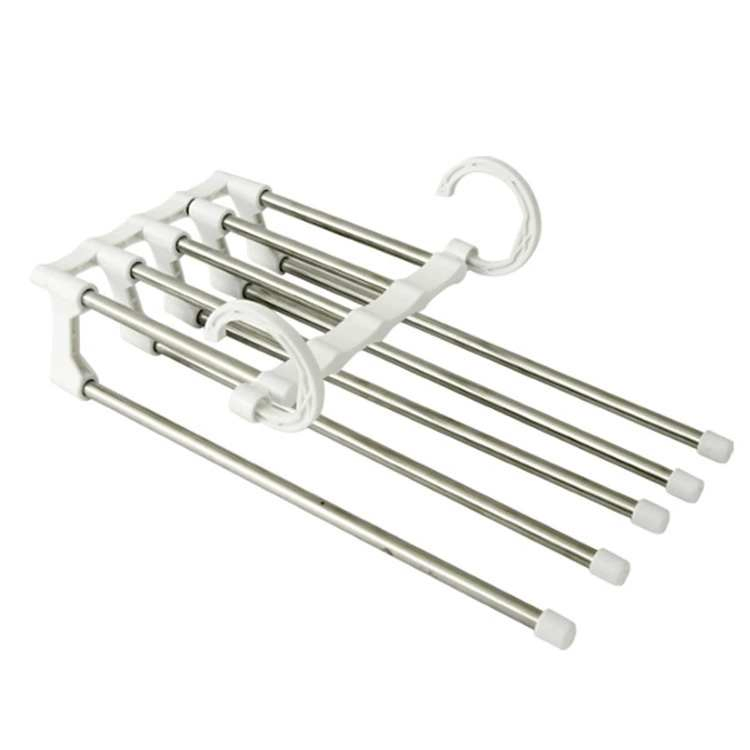 Five Layer Storage Folding Telescopic Stainless Steel Hanger