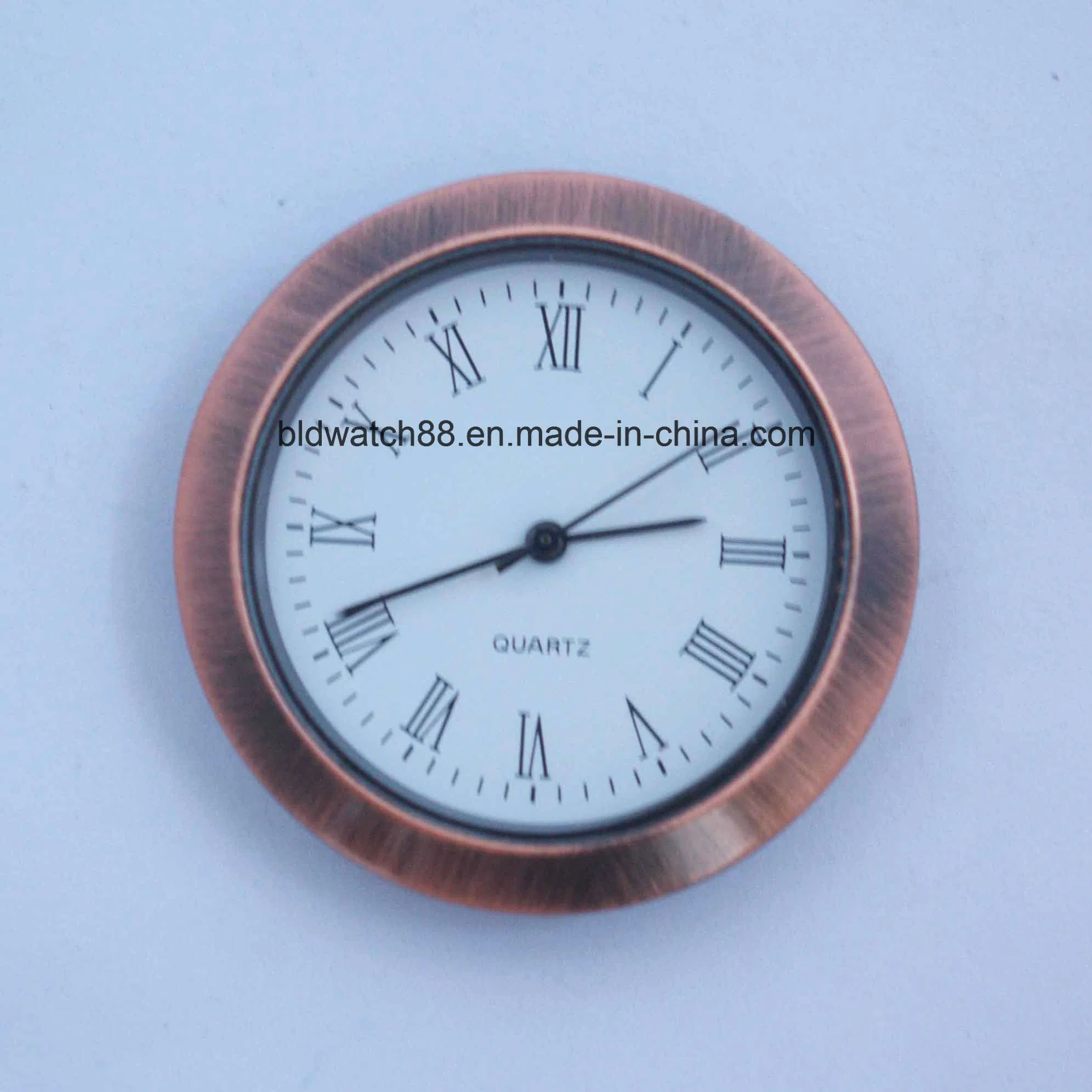 Antique Metallic Round Insert Face Clocks 60mm