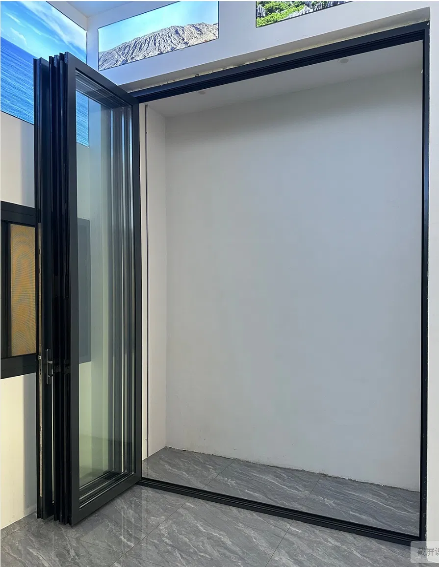 Sliding Turnstile System Outdoor Aluminum Stacking Panoramic Patio Door Bifold Accordion Sliding Door