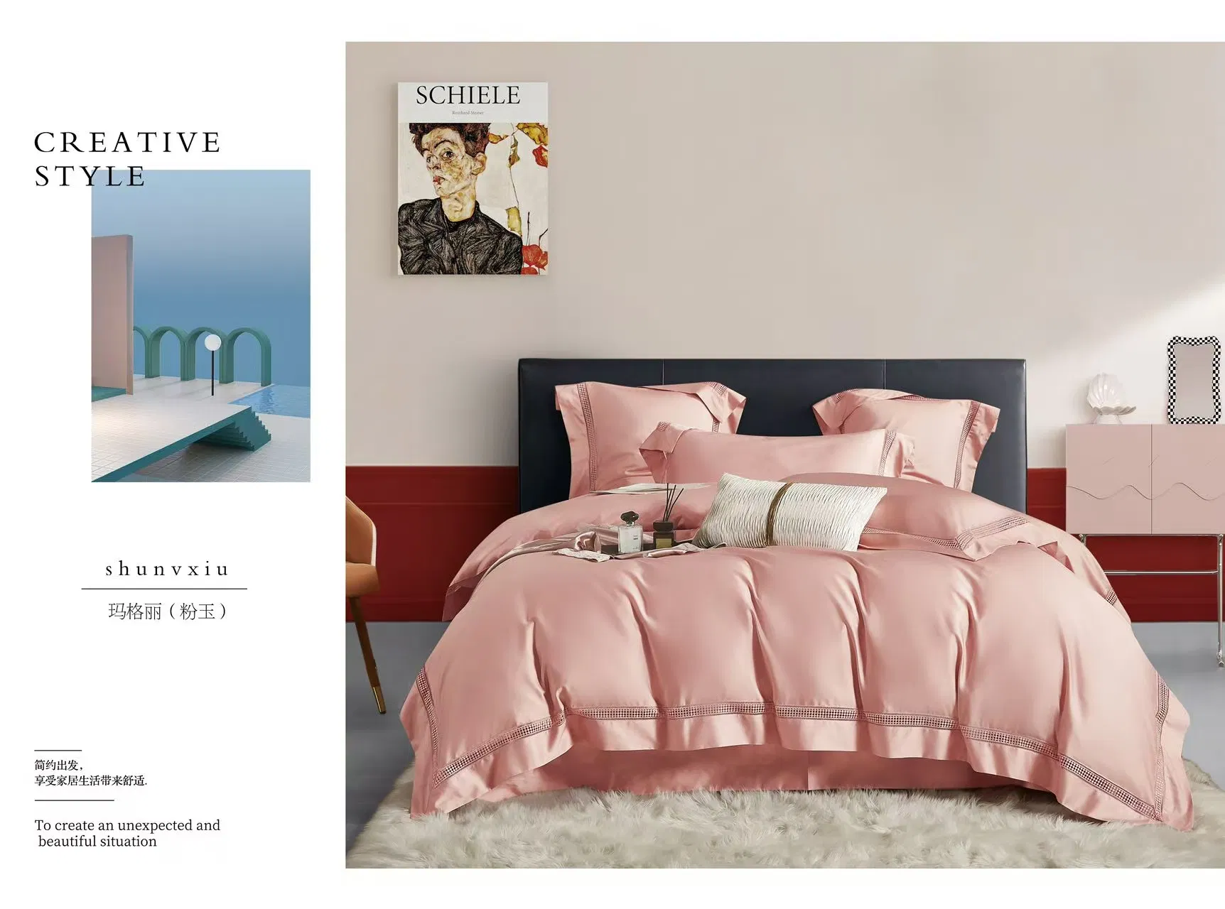 Wholesale Low Price 100s Long Staple Cotton Embroidery Bedding Set