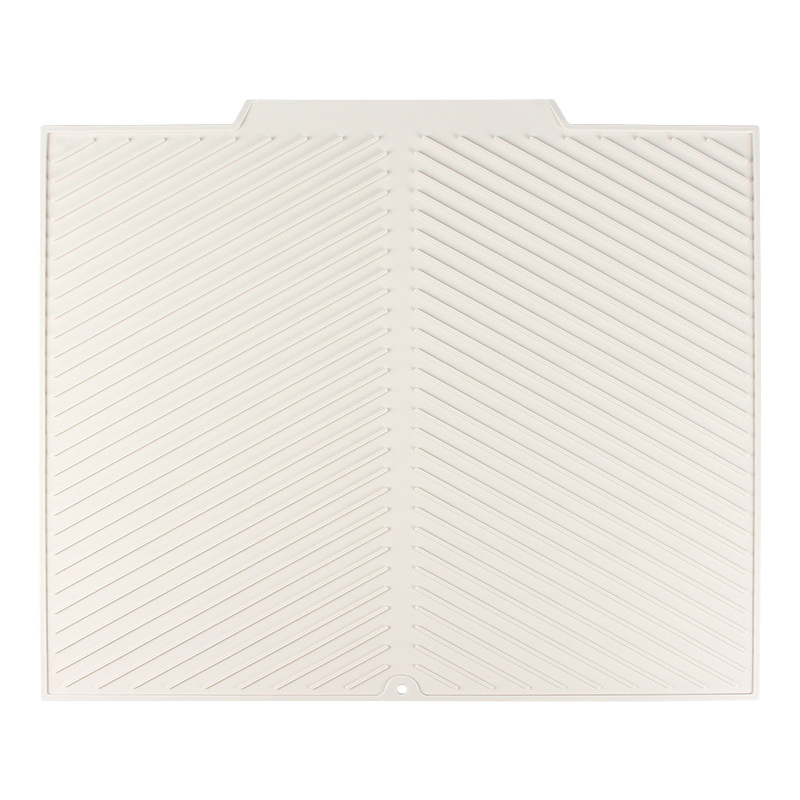 Силиконовый коврик для сушки посуды с уклоном и сливом