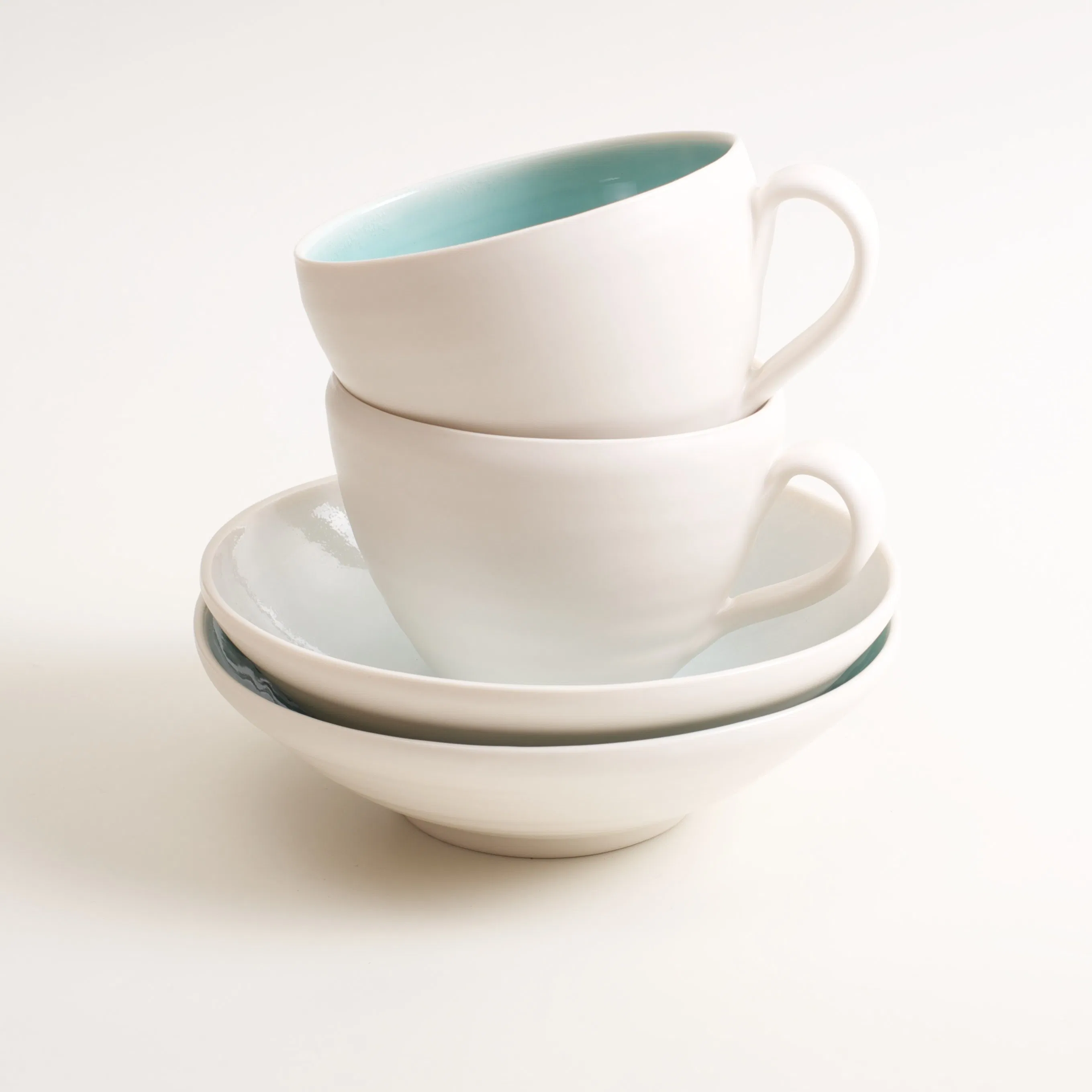 Cappuccino or Espresso Porcelain Coffee Cup and Saucer