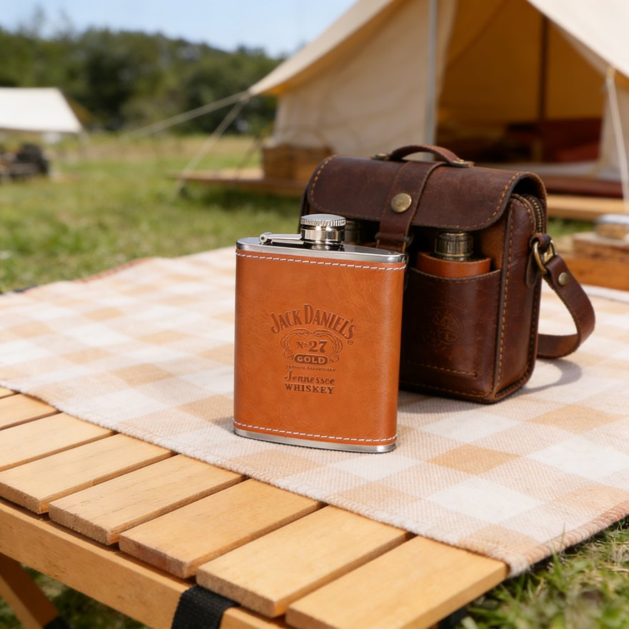 Stainless Steel Portable Hip Flask for Wine and Whisky Enthusiasts