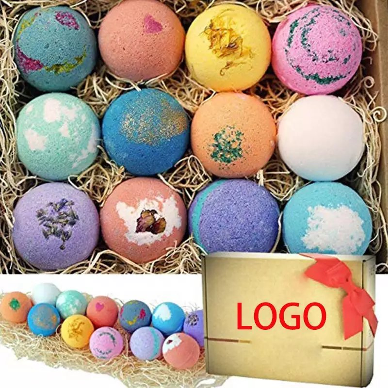 Hot Selling Vegan Natural Lavender Flower Organic Bath Bombs Gift Set Bath Fizzies