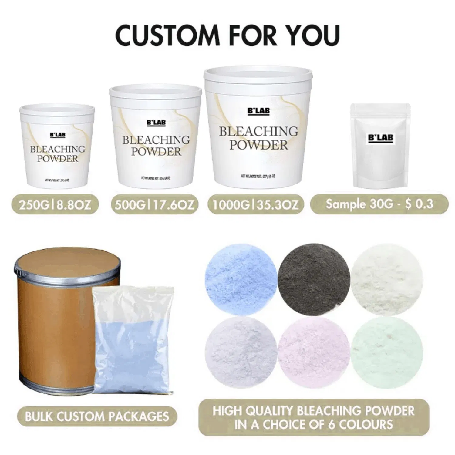 High Quality up to 9 Levels Quick Hair Bleach Dust Free Ash Hair Bleaching Powder