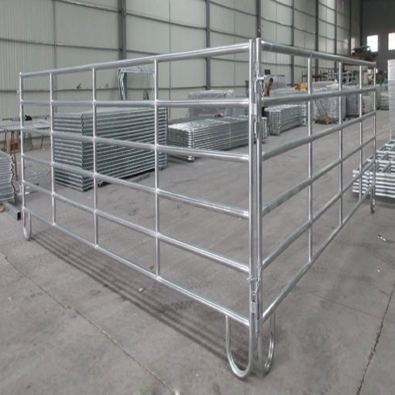 Cheap 6 Bars Portable Cattle Yard Panel Fence / Horse Corral Panel / Used Livestock Panel Factory