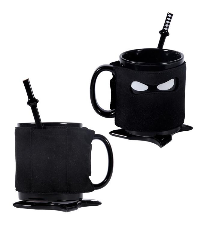 Ceramic Mugga Criminal Coffee Mug with Cup Warmer Mask