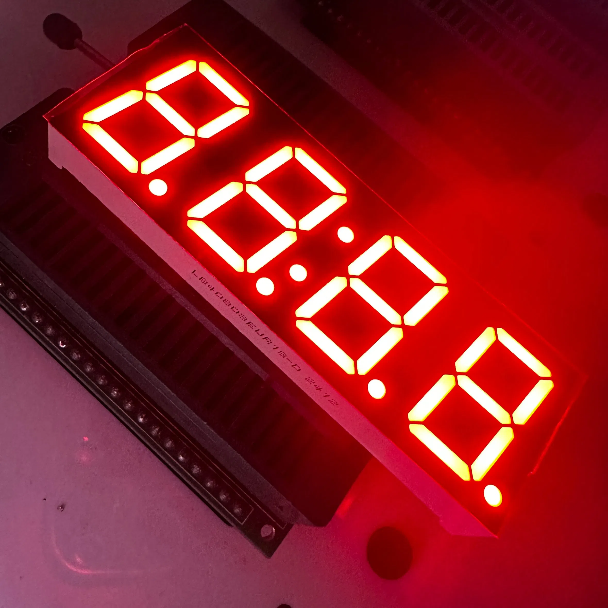 High-Visibility Ultra Red 4-Digit LED Clock Display Unit