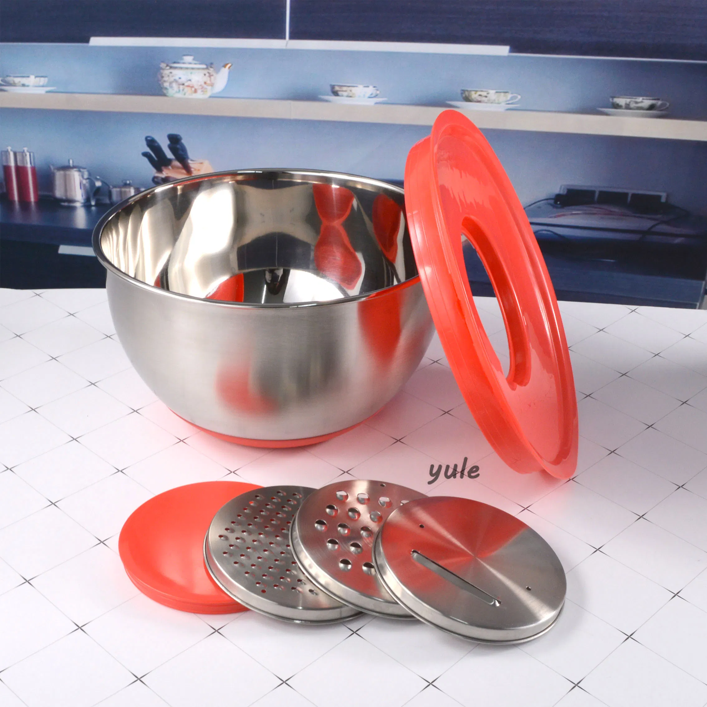 European Top Sale Factory Wholesale Stainless Steel Mixing Bowl with Handle Kitchen Bowl