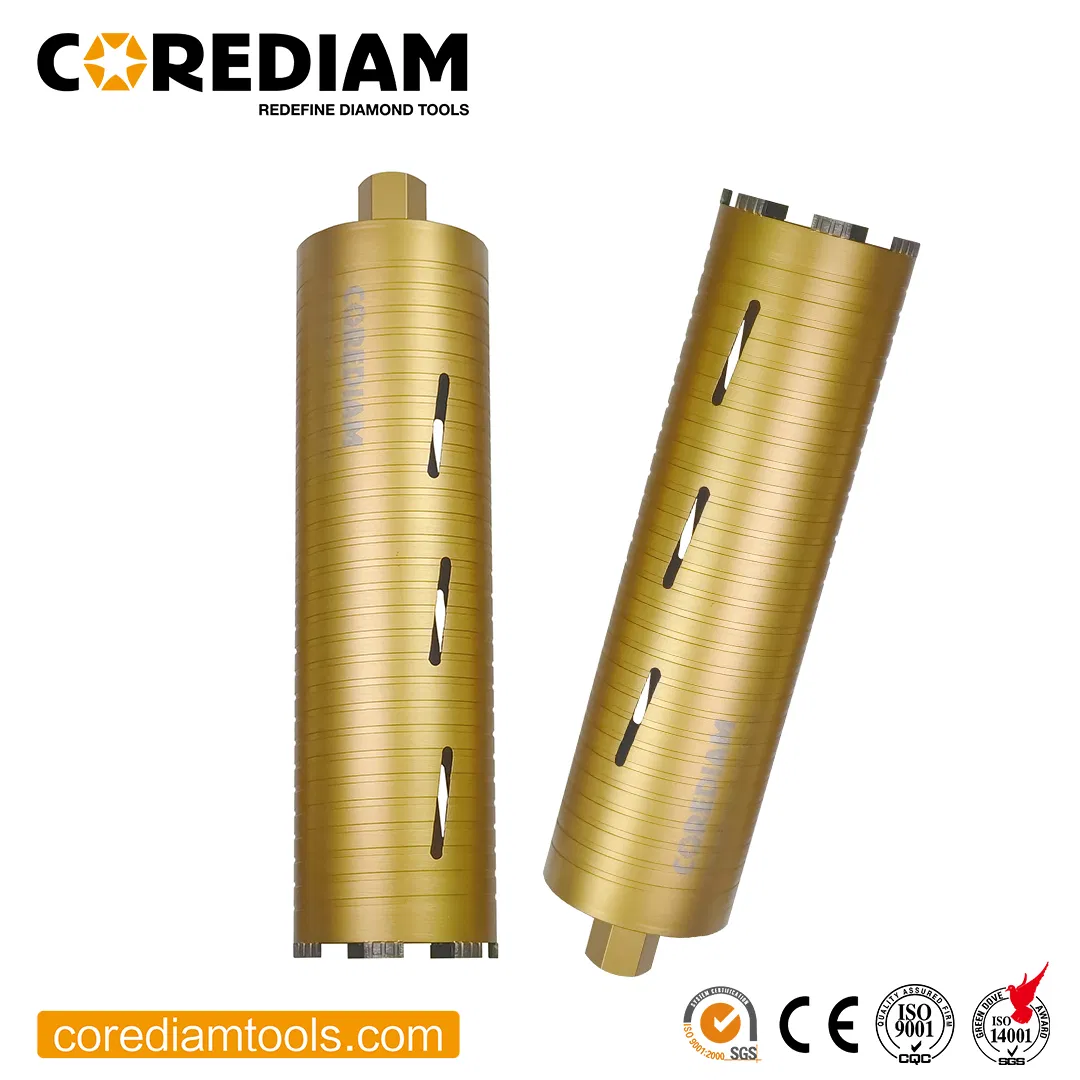 Алмазные коронки для сухого бурения с микроударом