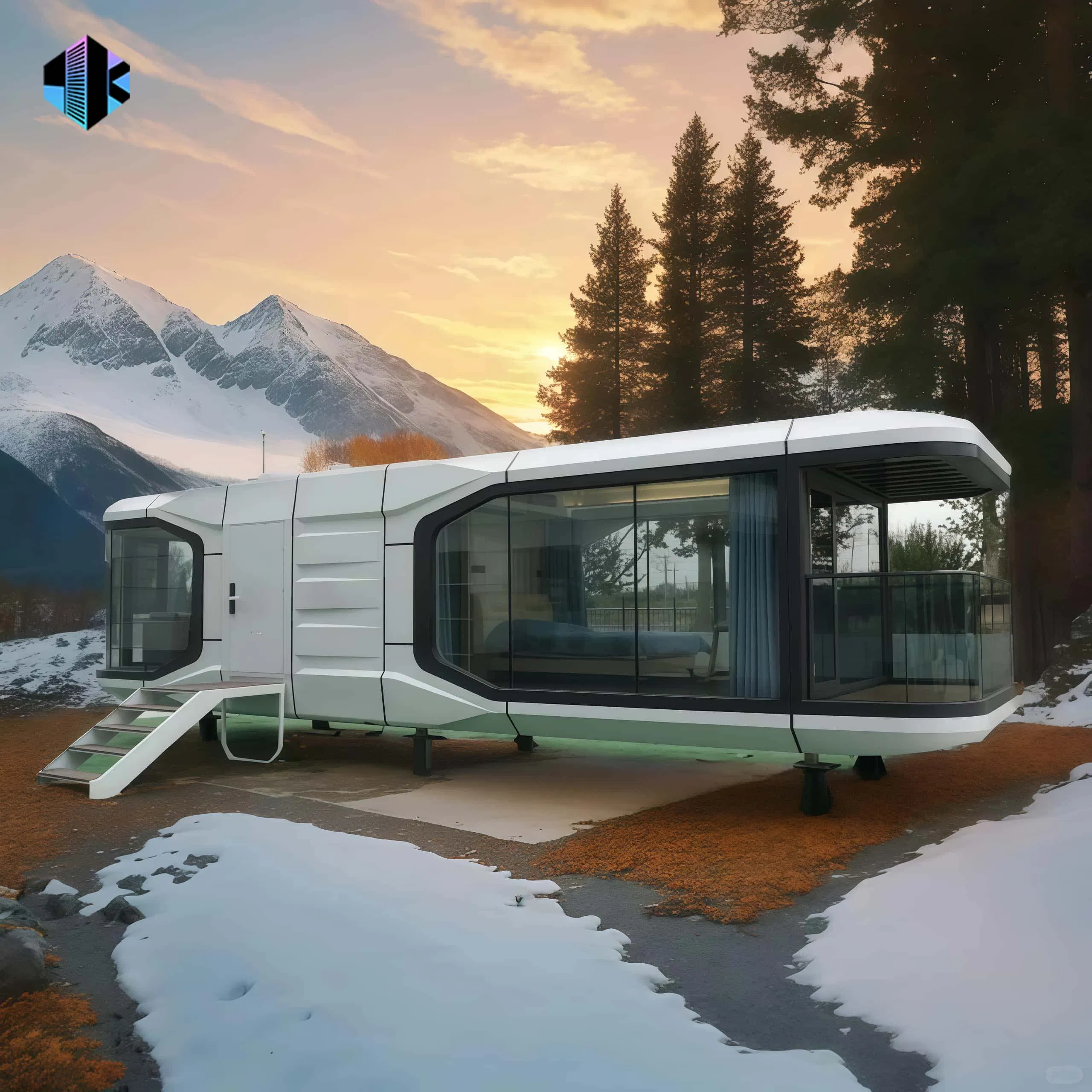 Convenient Outdoor Living Prefabricated Houses, Modern Intelligent Mobile Space Cabin Houses