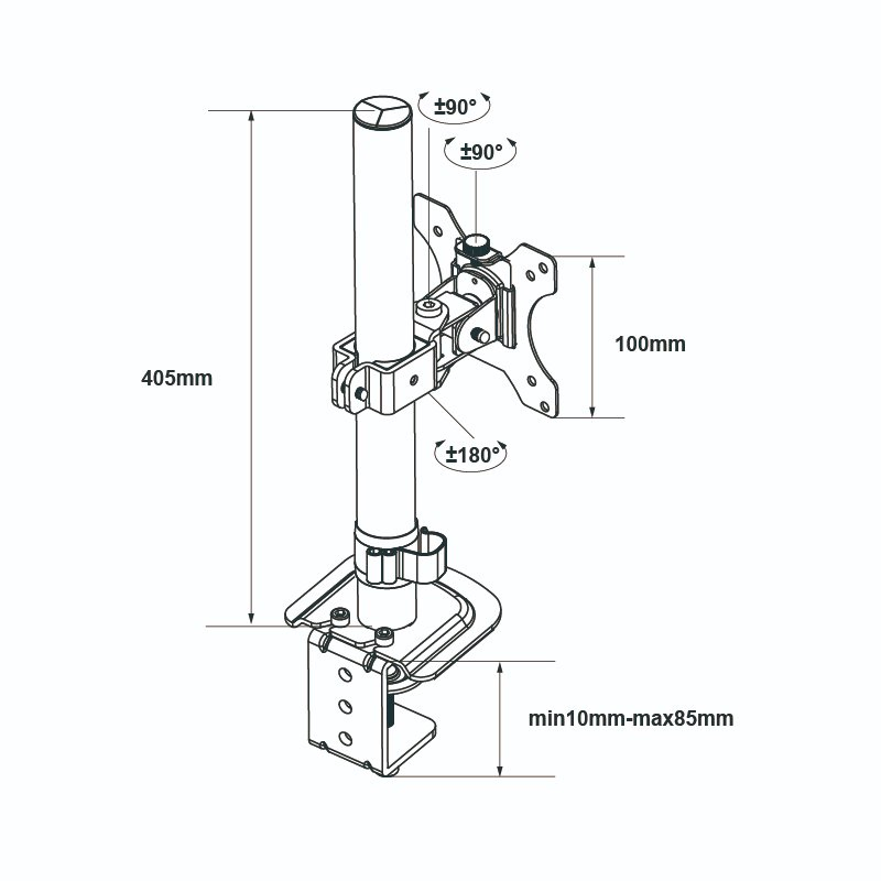 Кронштейн для монитора AM3-01 стальной, VESA 13-32 дюйма