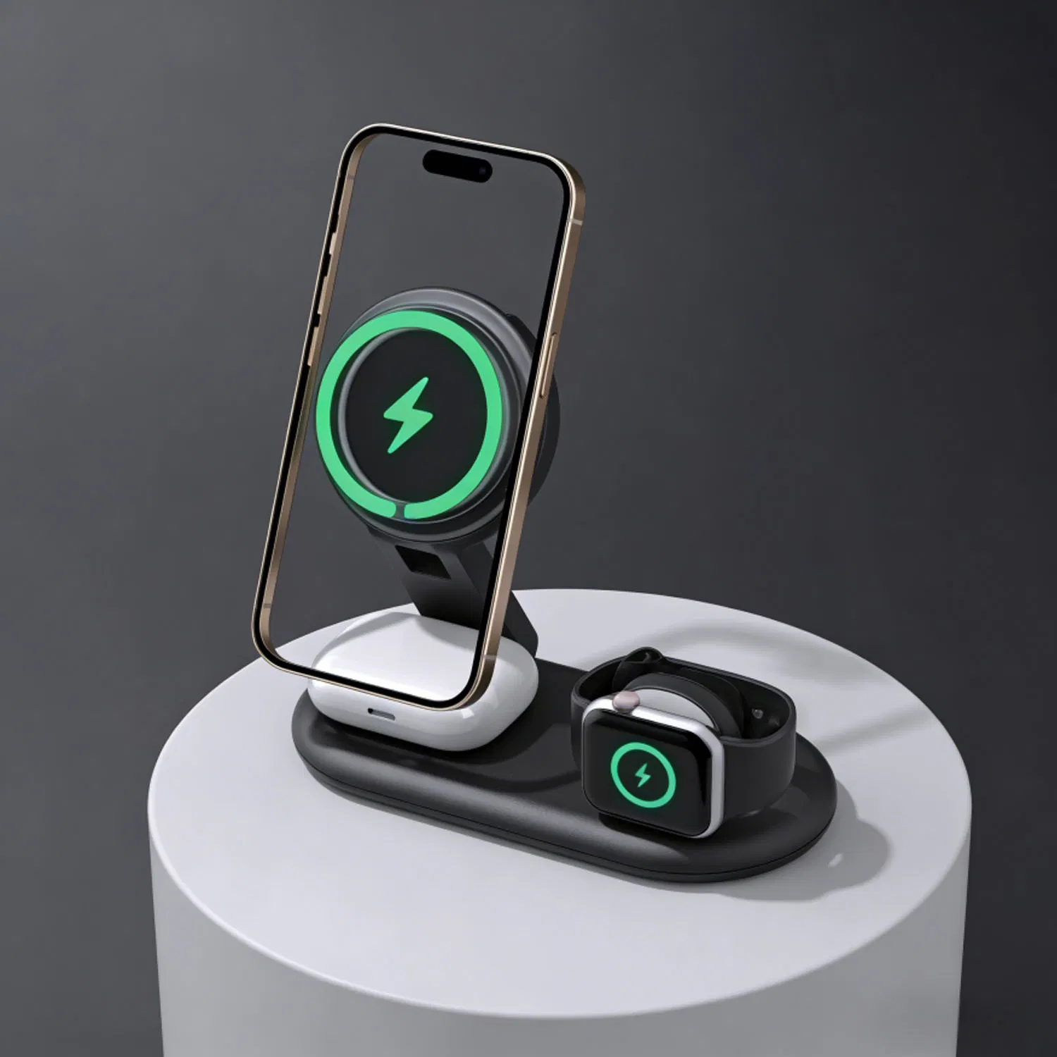 Магнитный держатель-зарядка для телефона складной