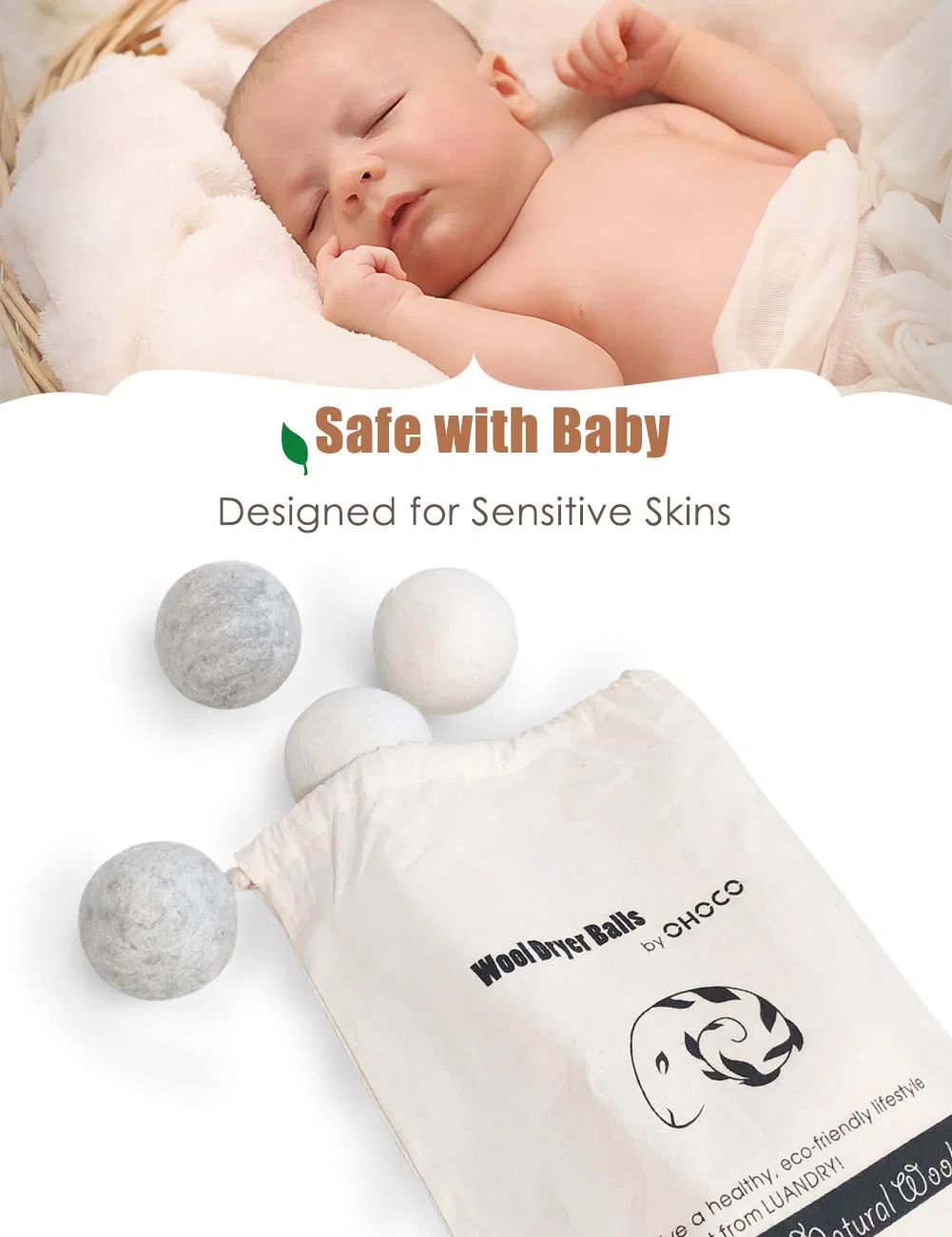 Best Seller Organic Wool 100% Alpaca Fiber Wool Felt Dryer Decoration Wool Ball Tumble Dryer Balls