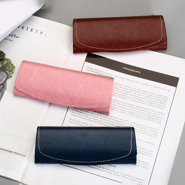 Ah050 Graceful, Fashionable, PU Leather Woman Glasses Case; Free Custom Logo